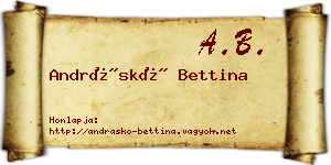 Andráskó Bettina névjegykártya